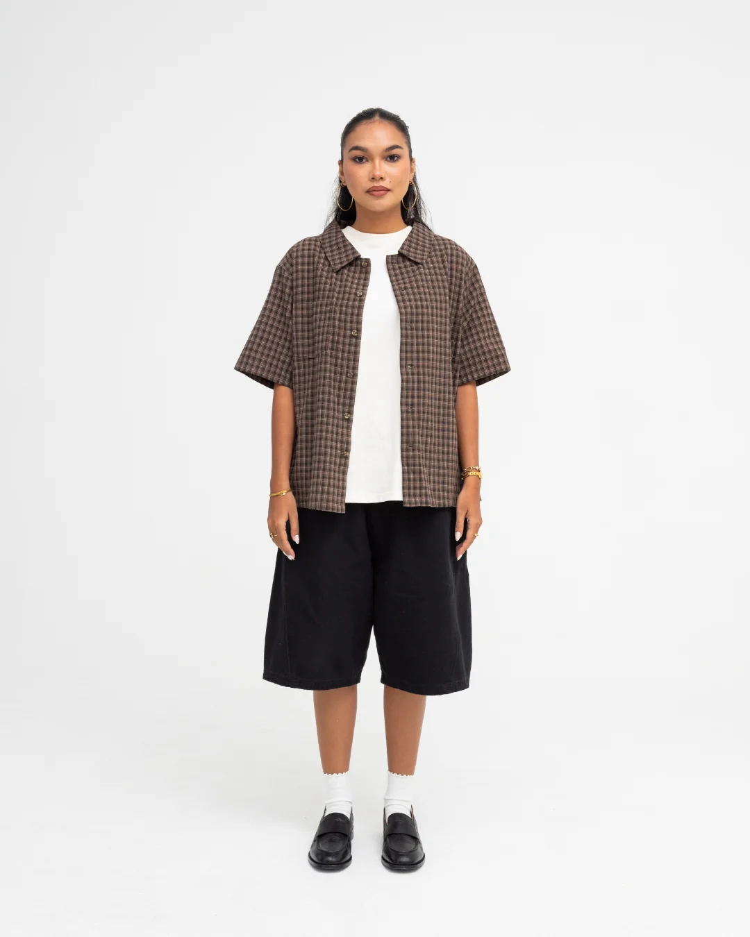 Baggy Panel Shorts (Black) - Image 4