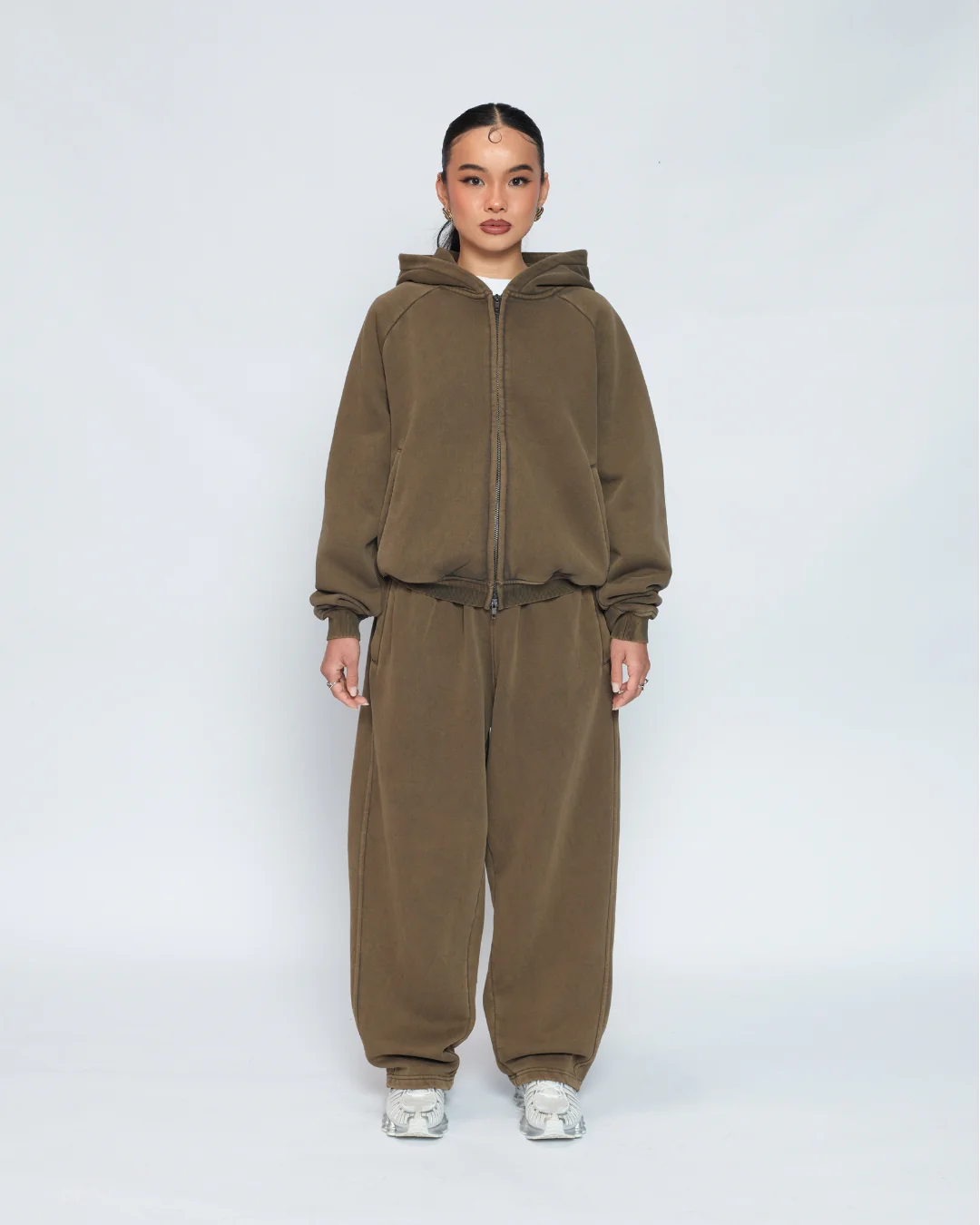 Baggy Trackies (Washed Olive) - Image 6