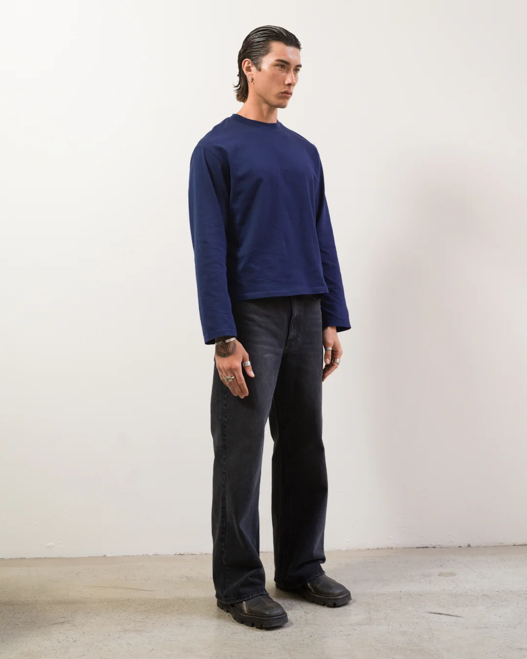 Long Sleeve Tee (Navy) - Image 7