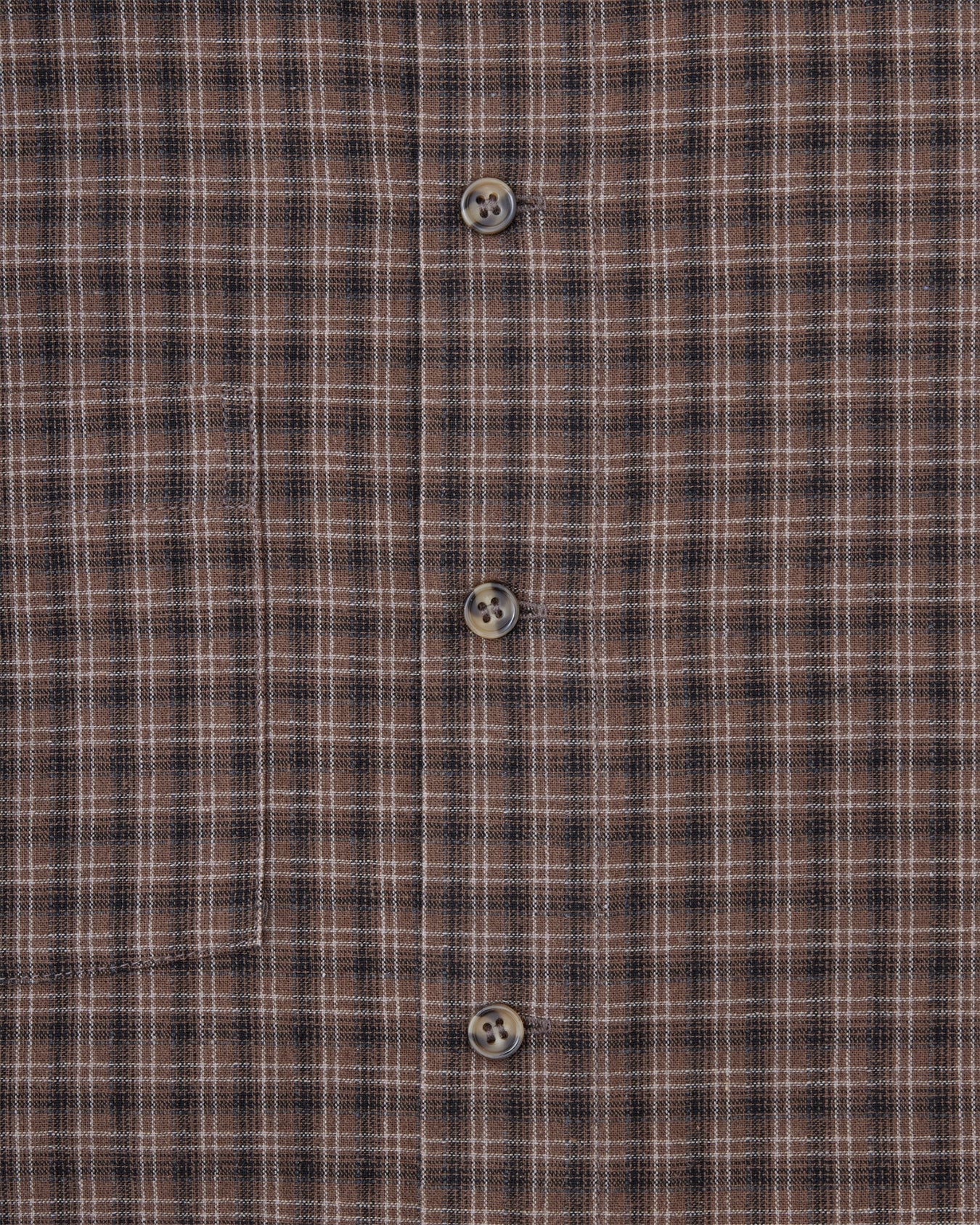 Short Sleeve Shirt (Brown Plaid) - Image 5